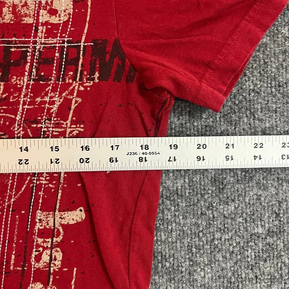 Guess T-Shirt Mens Size M Red Graphic Los Angeles 1981 Expedition Crew Neck Tee - Picture 5 of 7